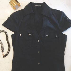 *Like New* Express Black Button-Up Shirt Dress